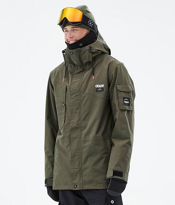 Olive / Green Men's Dope Adept Ski Jackets | AUTV2865