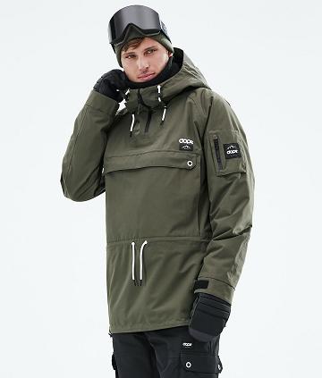 Olive / Green Men's Dope Annok 2021 Snowboard Jackets | AUVD2757