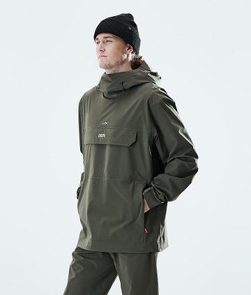 Olive / Green Men's Dope Drizzard Outdoor Jackets | AUDN2697