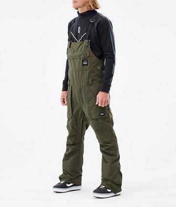 Olive / Green Men's Dope Notorious B.I.B Snowboard Pants | AUHK2596