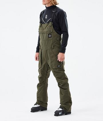 Olive / Green Men's Dope Notorious B.I.B Ski Pants | AUXF2662