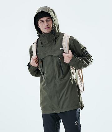 Olive / Green Men's Dope Trekker Outdoor Jackets | AUGL2713