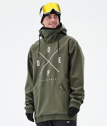 Olive / Green Men's Dope Yeti 2X-Up Ski Jackets | AUQZ2966