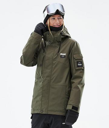 Olive / Green Women's Dope Adept W Snowboard Jackets | AUIS3385