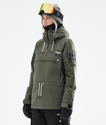 Olive / Green Women's Dope Annok W 2021 Snowboard Jackets | AUGL3430