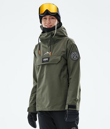 Olive / Green Women's Dope Blizzard W 2021 Snowboard Jackets | AUHK3456