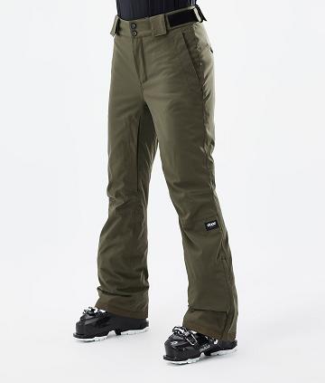 Olive / Green Women's Dope Con W Ski Pants | AUQZ3321