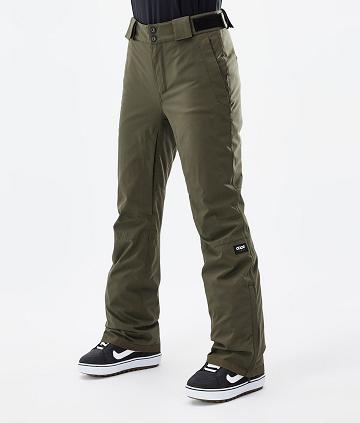 Olive / Green Women's Dope Con W Snowboard Pants | AUCE3255