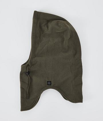 Olive / Green Women's Dope Cozy Hood II Face Masks | AUIS3984