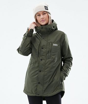 Olive / Green Women's Dope Insulated W Outdoor Jackets | AUPQ3740