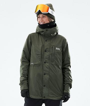 Olive / Green Women's Dope Insulated W Ski Jackets | AUCE3657