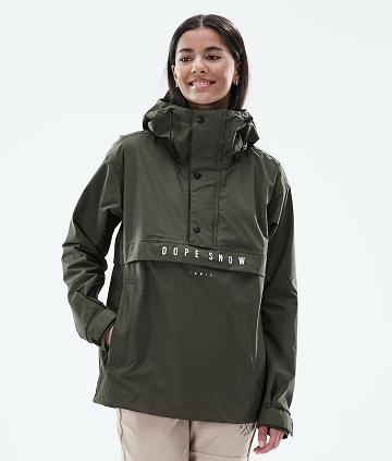 Olive / Green Women's Dope Legacy Light W Outdoor Jackets | AUSO3745