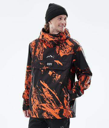 Orange Men's Dope Blizzard Light Paint Outdoor Jackets | AUHK2694