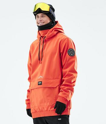 Orange Men's Dope Wylie Patch Snowboard Jackets | AUVD2828