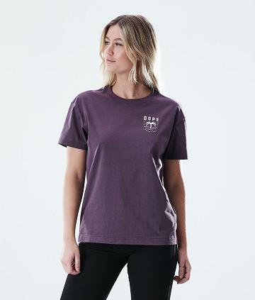 Purple Women's Dope Regular Palm T Shirts | AUKI3765