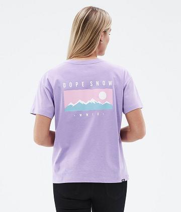 Purple Women's Dope Standard W Range T Shirts | AUEX3781