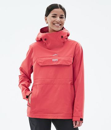 Red Women's Dope Downpour W Outdoor Jackets | AUYU3726