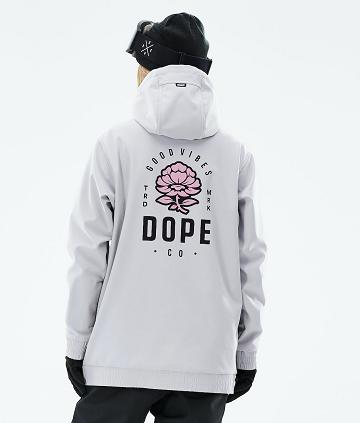 Silver Women's Dope Yeti W 2021 Rose Snowboard Jackets | AUFM3535