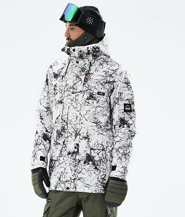 White / Black Men's Dope Adept 2021 Ski Jackets | AUQZ2869