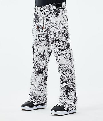 White / Black Men's Dope Iconic 2021 Snowboard Pants | AUBC2588