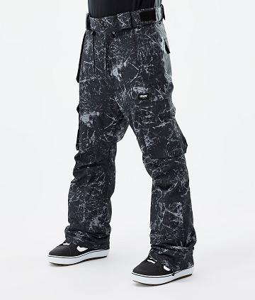 White / Black Men's Dope Iconic Snowboard Pants | AUPQ2576