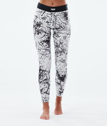 White / Black Women's Dope Snuggle W 2X-Up Base Layer Pants | AUOR3904