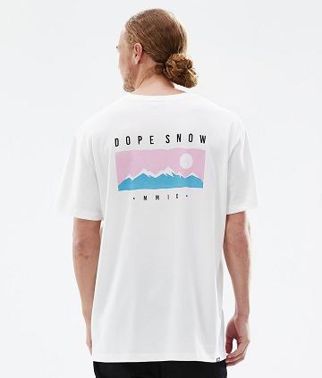 White Men's Dope Standard Range T Shirts | AUQZ2993