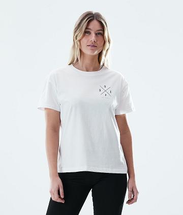 White Women's Dope Regular 2X-UP T Shirts | AUVD3760