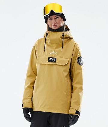 Yellow Women's Dope Blizzard W Ski Jackets | AUIS3620