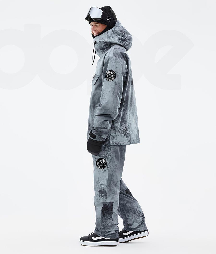 Aqua Men's Dope Blizzard Dirt Snowboard Jackets | AUWY2779