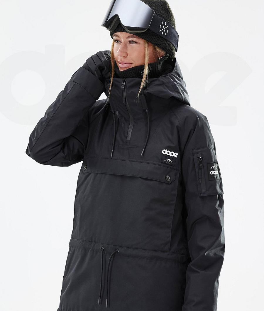 Black / Grey Women's Dope Annok W Snowboard Jackets | AUMA3420