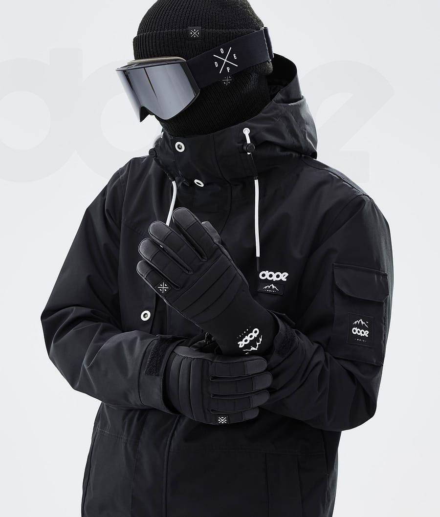 Black Men's Dope Ace Gloves | AUVD3086