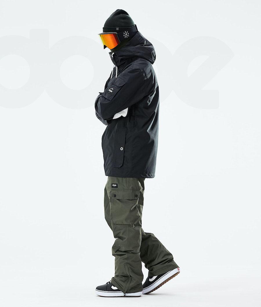 Black Men's Dope Adept 2021 Snowboard Jackets | AUQZ2727