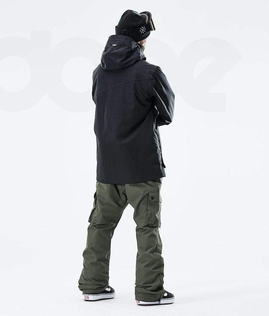 Black Men's Dope Adept 2021 Snowboard Jackets | AUQZ2727