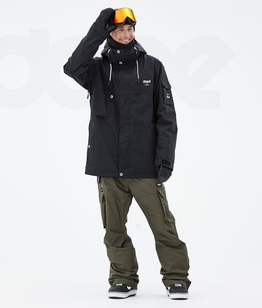 Black Men's Dope Adept Snowboard Jackets | AUFM2714