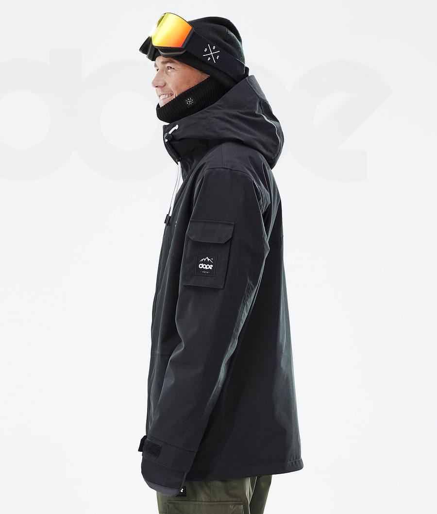 Black Men's Dope Adept Snowboard Jackets | AUFM2714