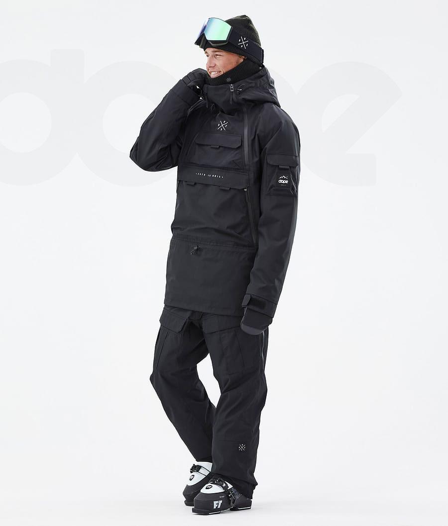 Black Men's Dope Akin Ski Jackets | AUKI2878