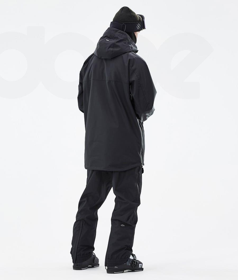 Black Men's Dope Akin Ski Jackets | AUKI2878