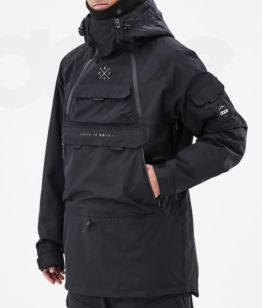 Black Men's Dope Akin Ski Jackets | AUKI2878