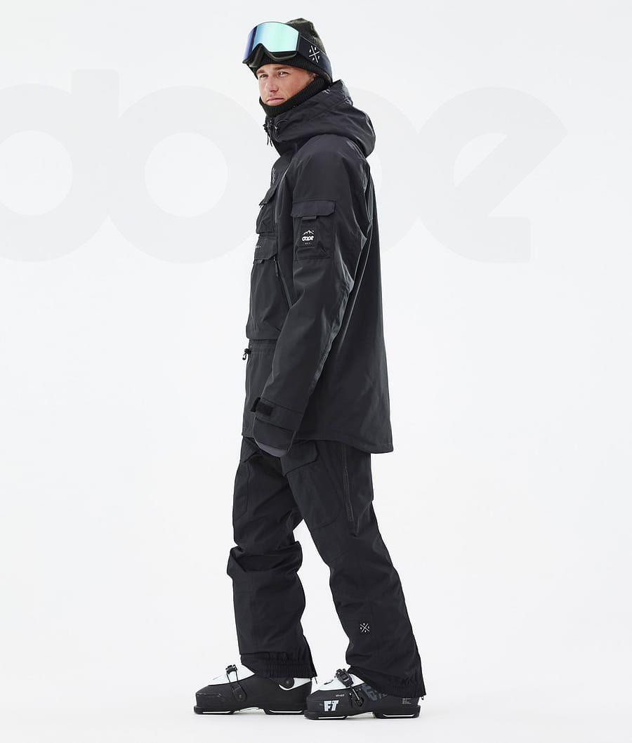 Black Men's Dope Akin Ski Jackets | AUKI2878