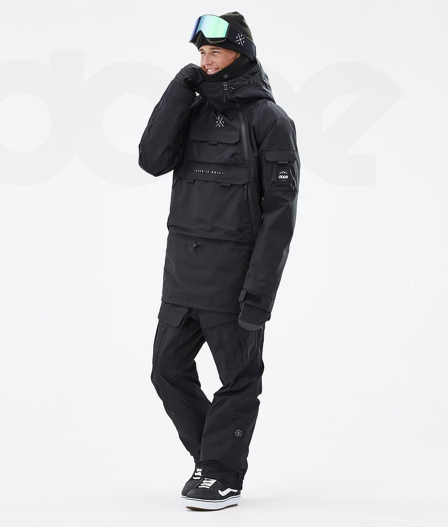 Black Men's Dope Akin Snowboard Jackets | AUJJ2737