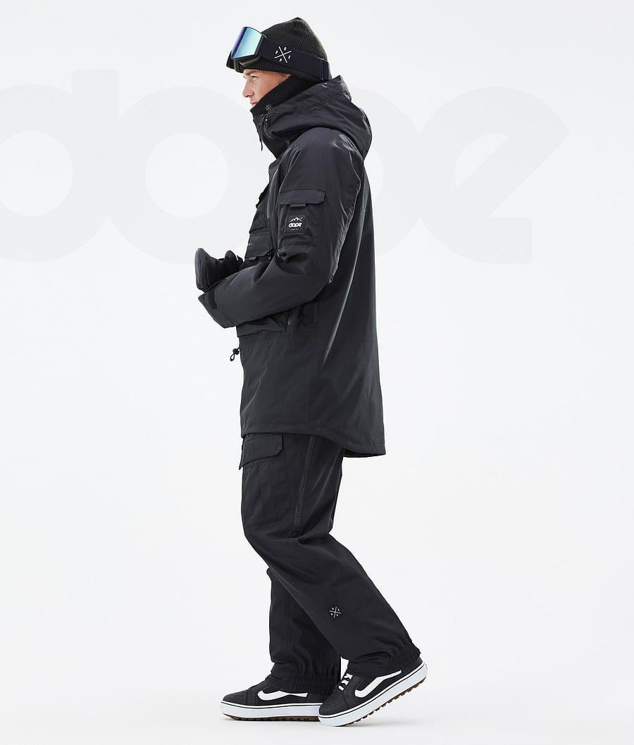 Black Men's Dope Akin Snowboard Jackets | AUJJ2737