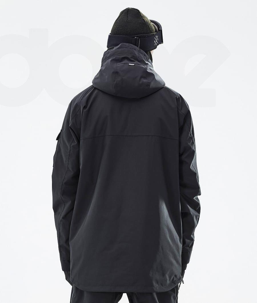 Black Men's Dope Akin Snowboard Jackets | AUJJ2737