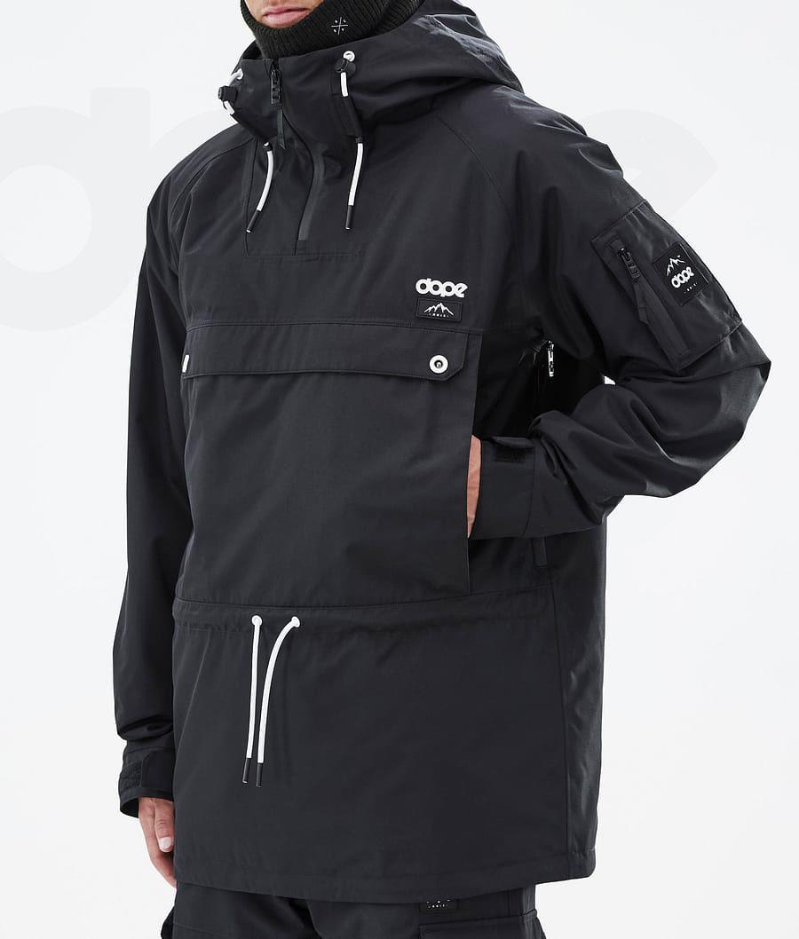 Black Men's Dope Annok Ski Jackets | AUYU2890