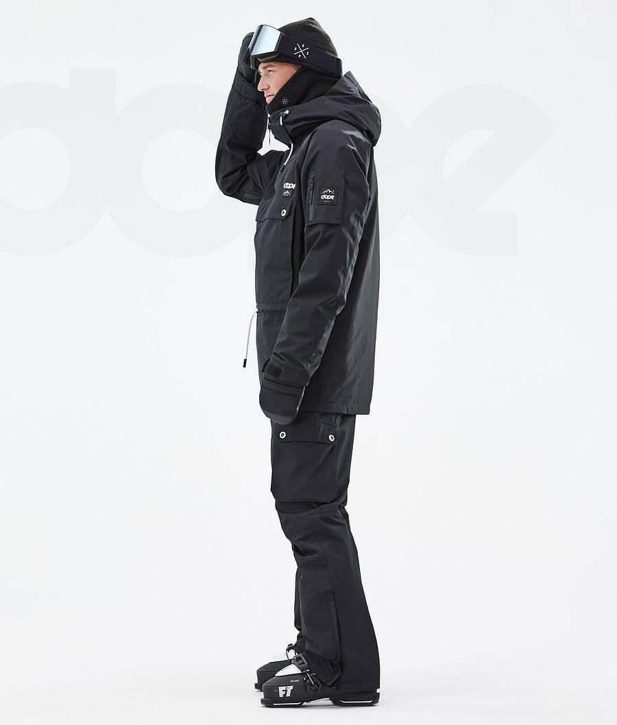 Black Men's Dope Annok Ski Jackets | AUYU2890