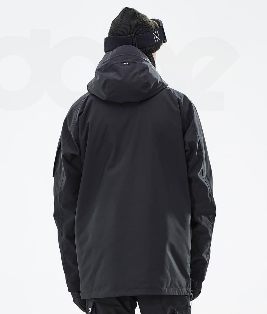 Black Men's Dope Annok Ski Jackets | AUYU2890