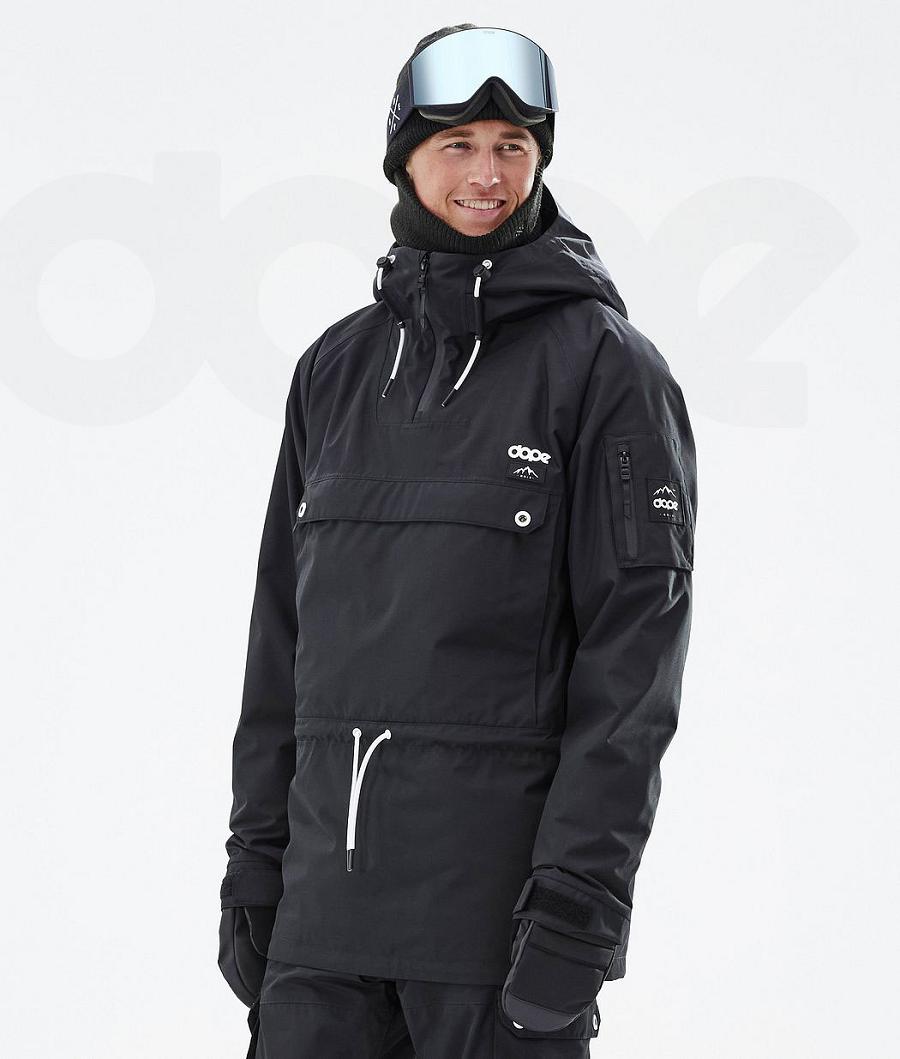 Black Men\'s Dope Annok Ski Jackets | AUYU2890