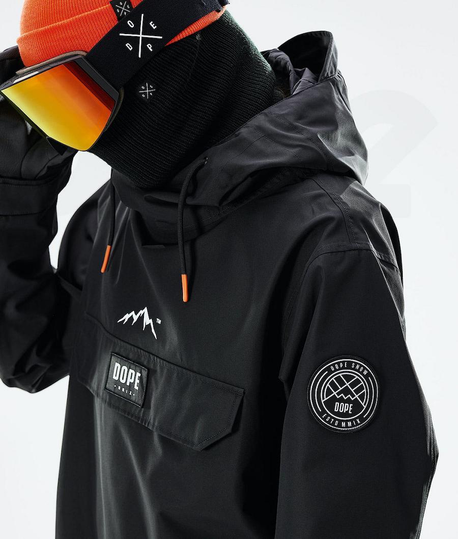 Black Men's Dope Blizzard 2021 Snowboard Jackets | AUTV2776