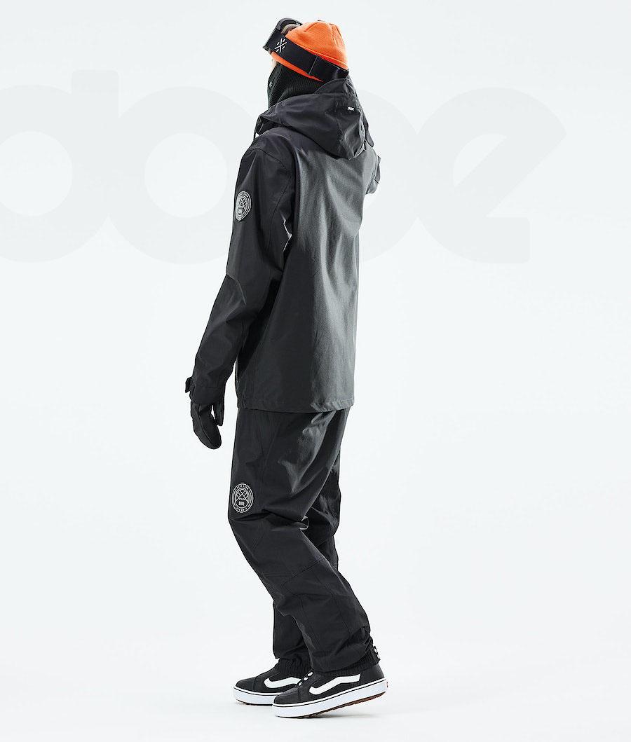 Black Men's Dope Blizzard 2021 Snowboard Jackets | AUTV2776