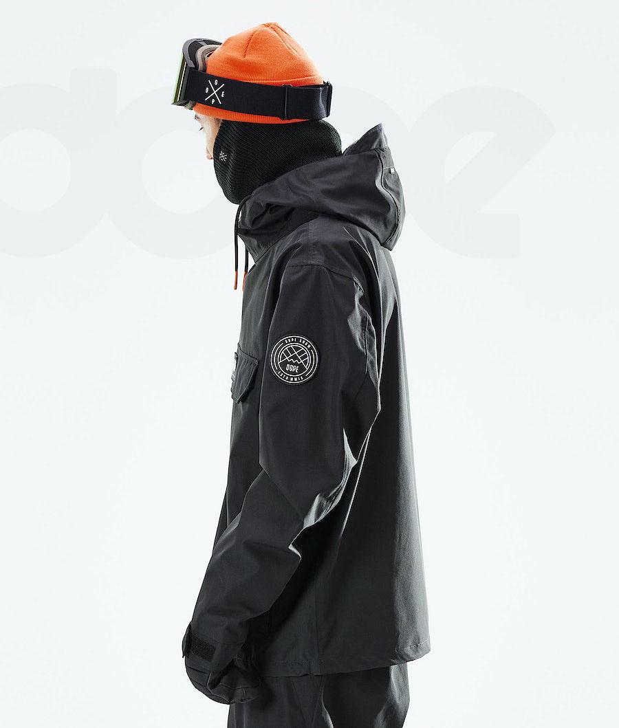 Black Men's Dope Blizzard 2021 Snowboard Jackets | AUTV2776